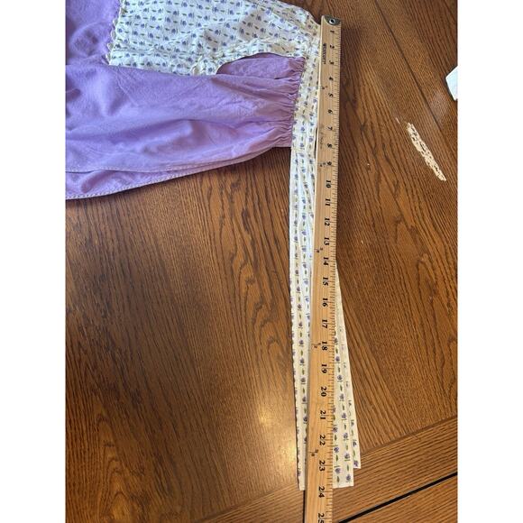 Vintage Half Waist Lavender Purple Dainty Floral MCM Shabby Chic 1950s Kitchen - Picture 4 of 4